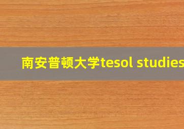 南安普顿大学tesol studies